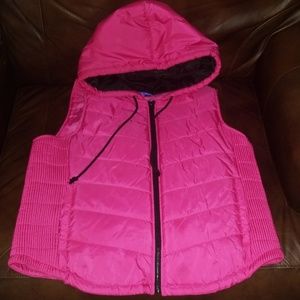 City Streets Pink Puffer Vest w/ Hood